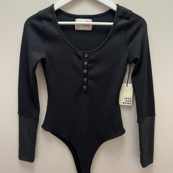 NWT Jackson Rowe Chase Henley bodysuit - Picture 1 of 9